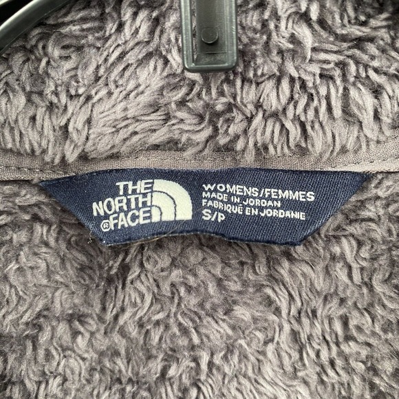 THE‎ NORTH FACE Vest Womens SMALL Fuzzy Fur Osito Fleece Stretchy Lavender Zip - Picture 9 of 13